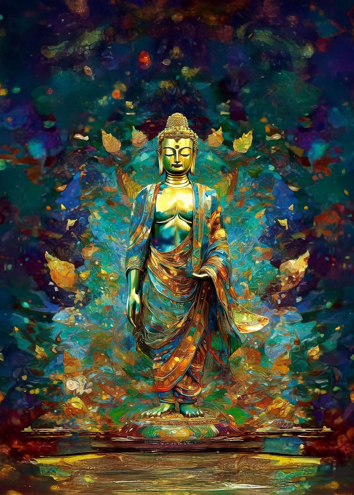 Buddha Walking the Path of Light_Digital Download