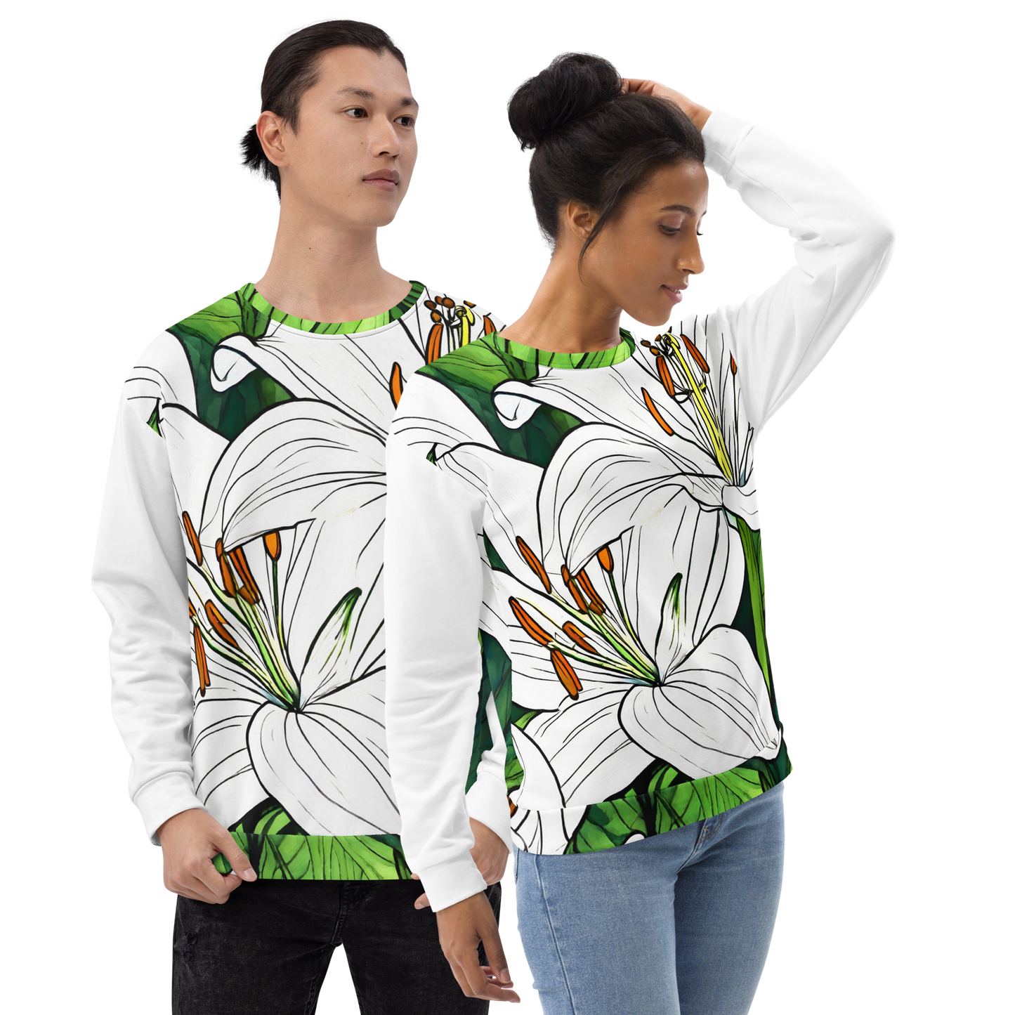 Unisex Sweatshirt_White Lily