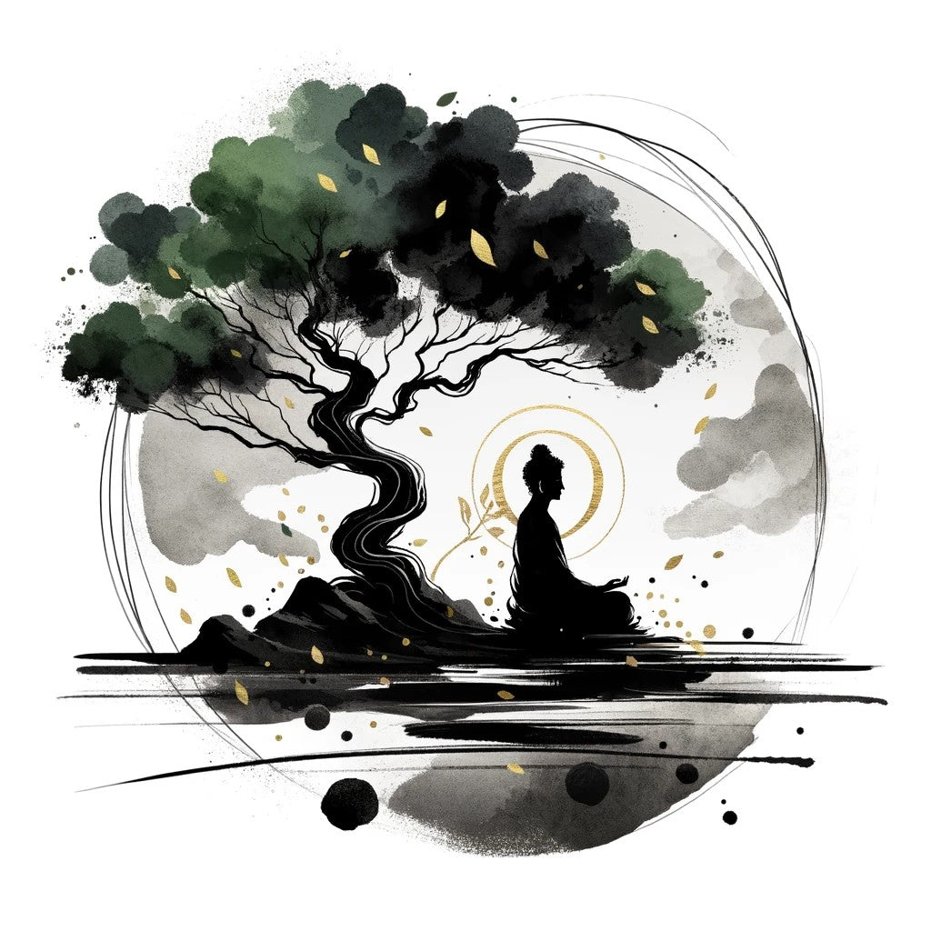 Drawstring bag_Siddhartha under the bodhi tree