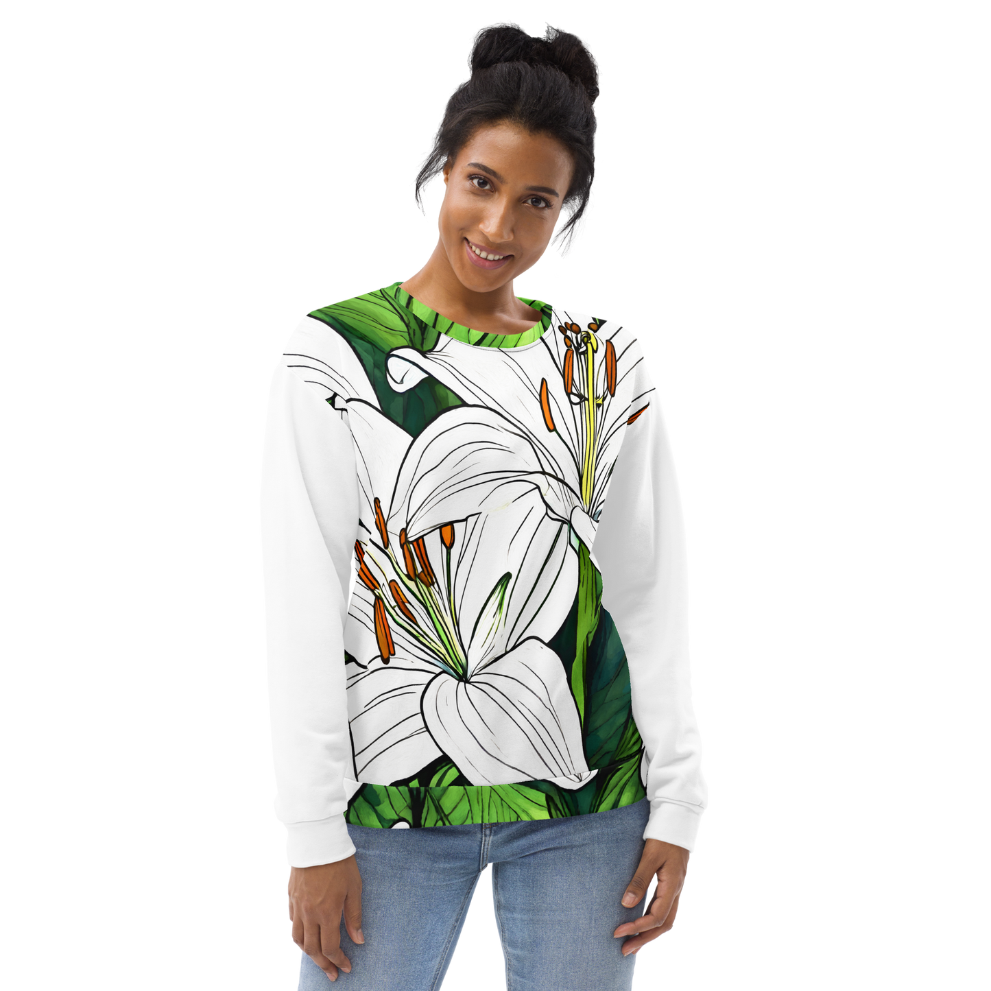 Unisex Sweatshirt_White Lily