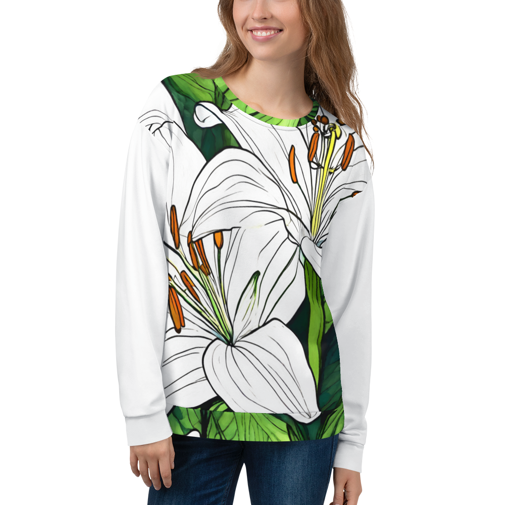 Unisex Sweatshirt_White Lily