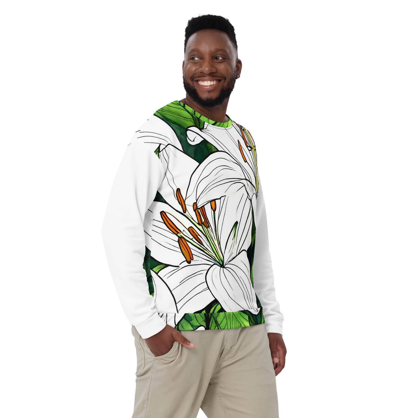 Unisex Sweatshirt_White Lily