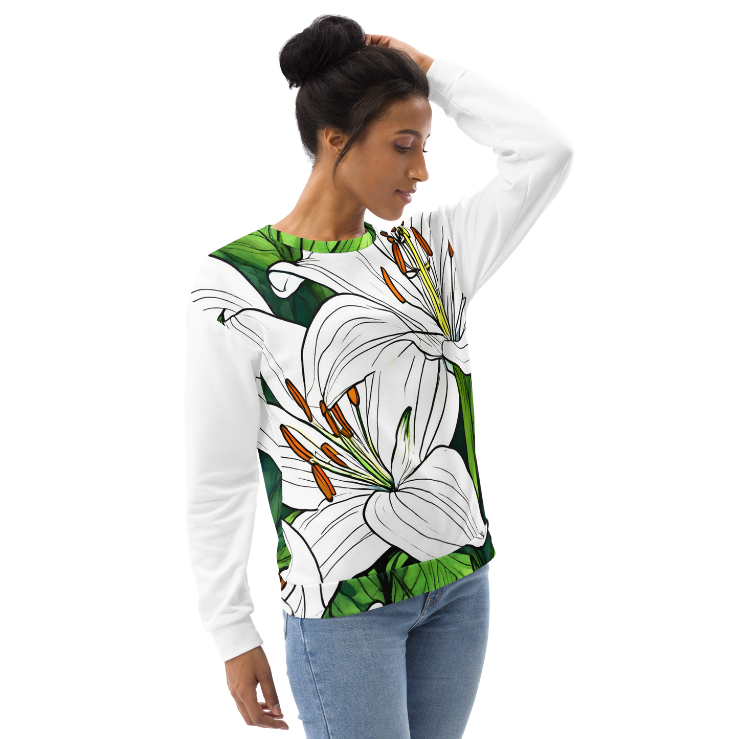 Unisex Sweatshirt_White Lily