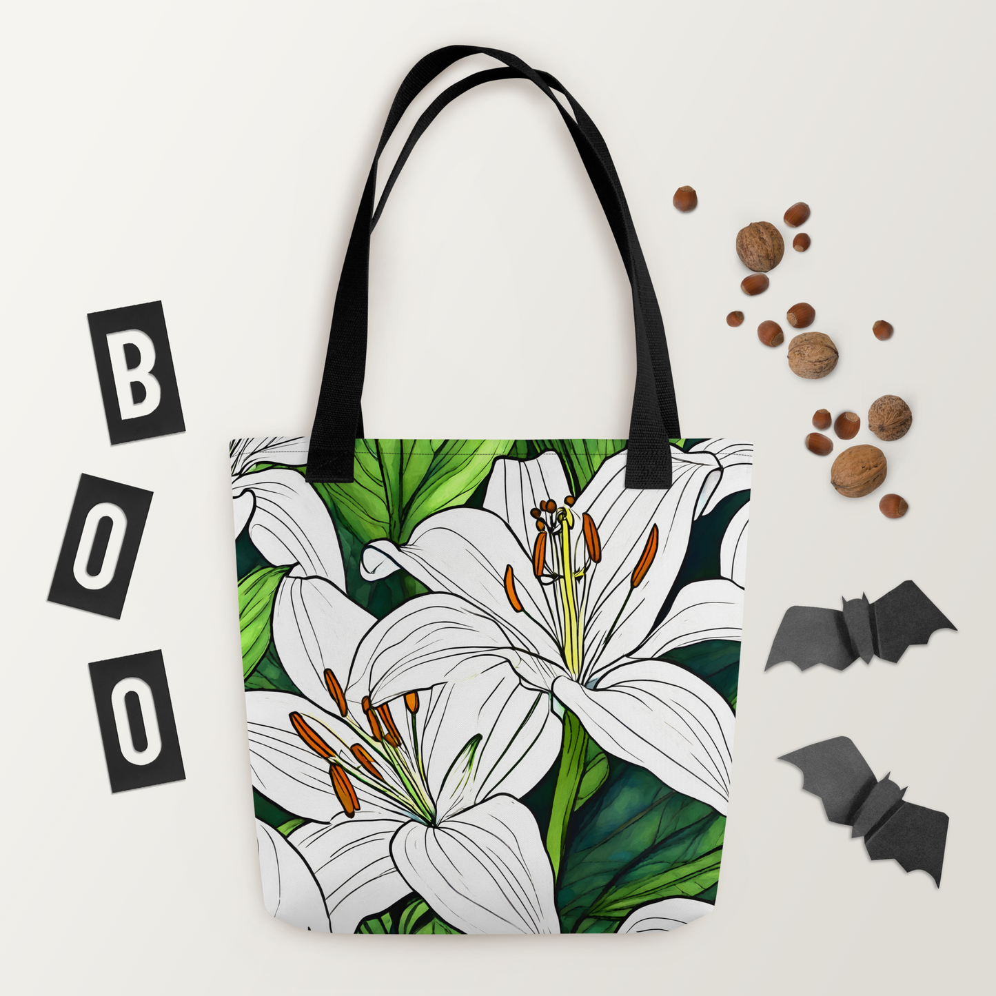 Tote bag_Whtie Lily