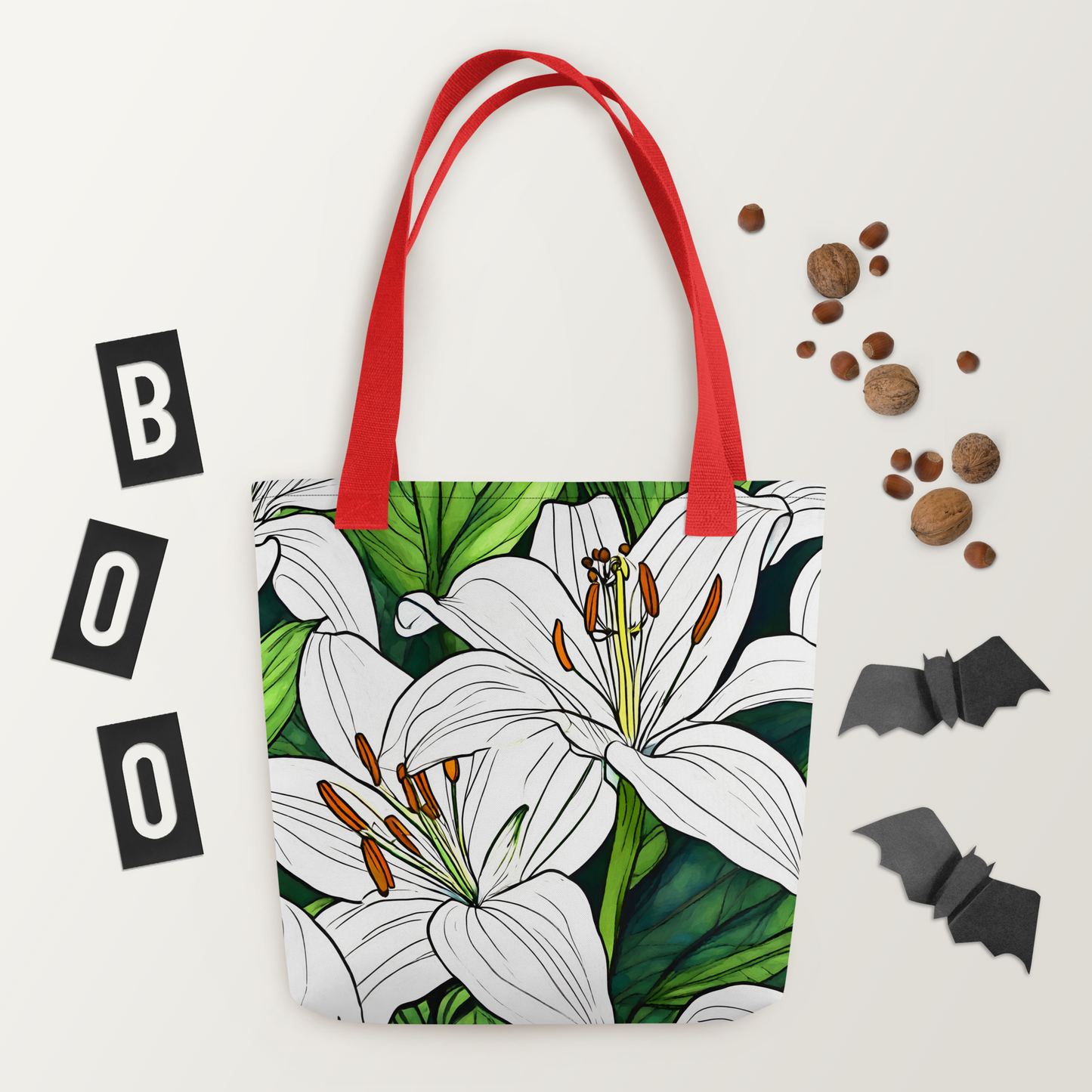 Tote bag_Whtie Lily