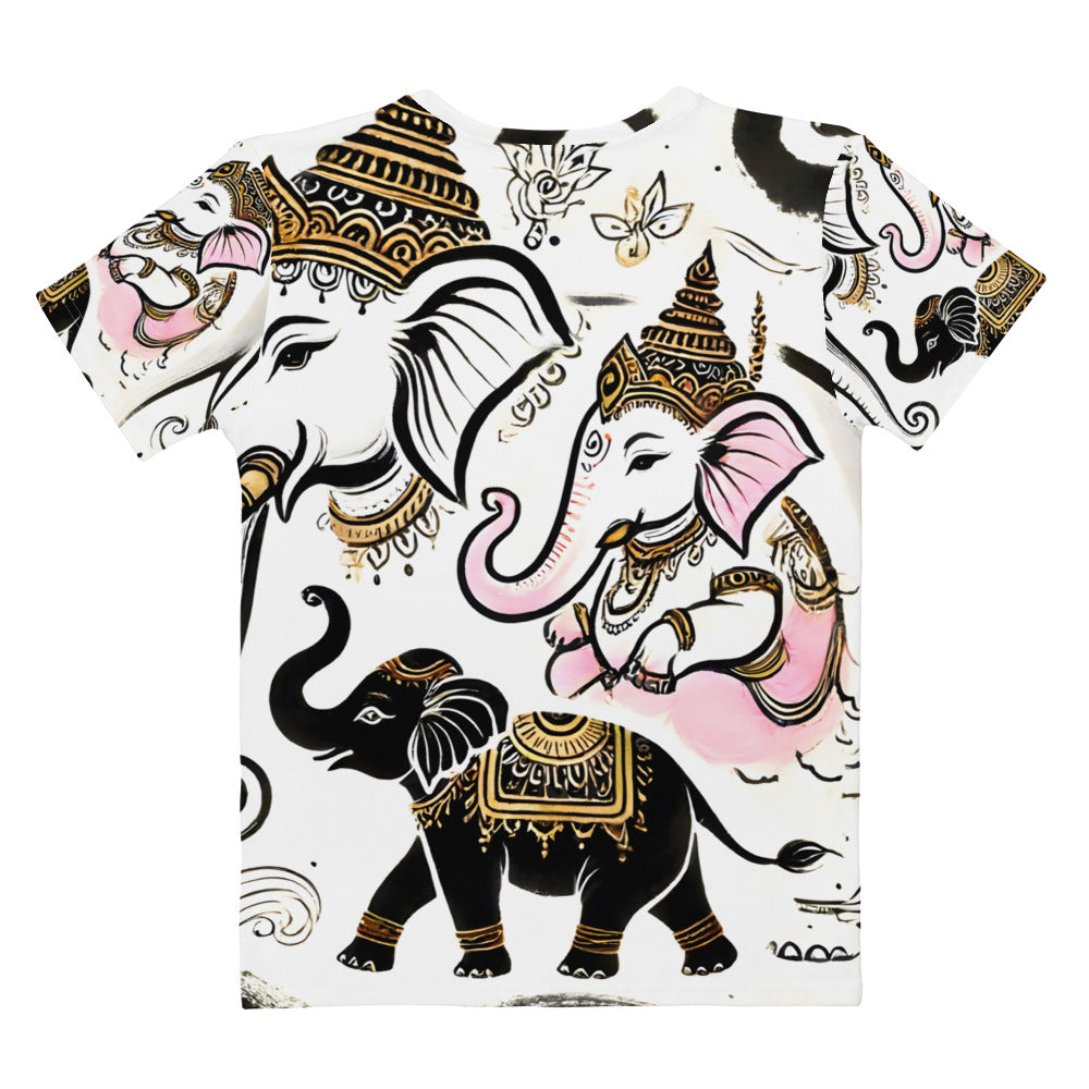 Women's T-shirt_white elephant Airavata