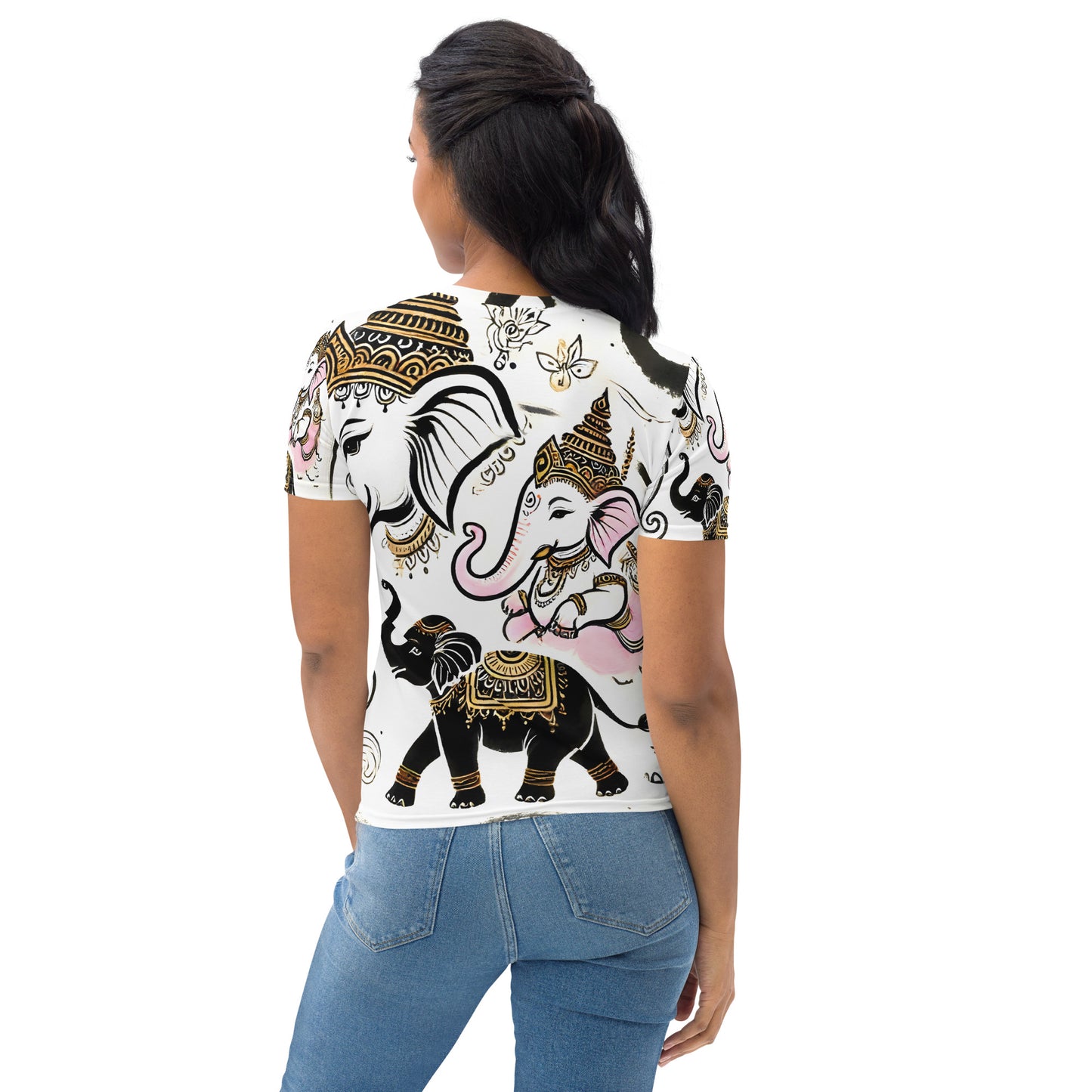 Women's T-shirt_white elephant Airavata