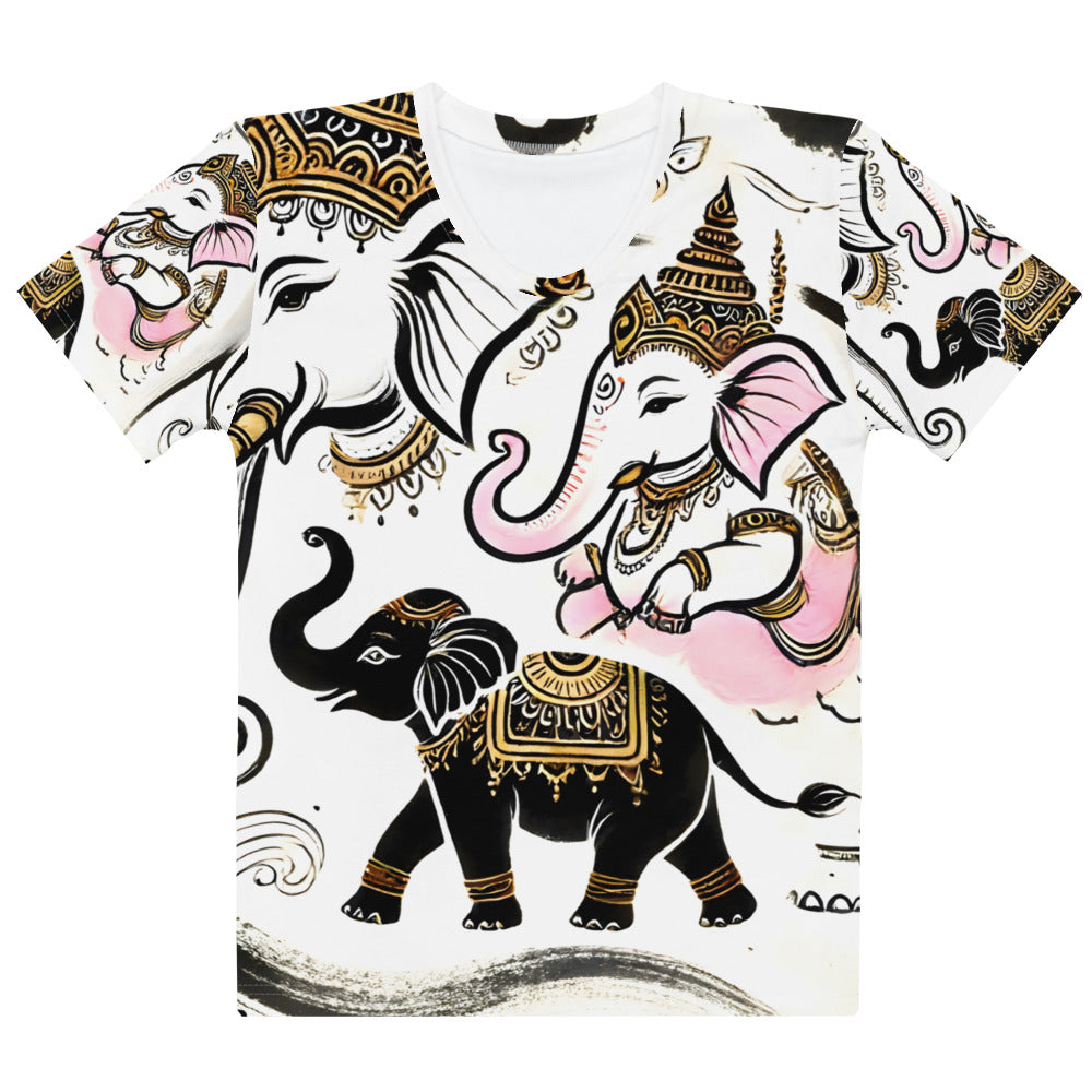 Women's T-shirt_white elephant Airavata