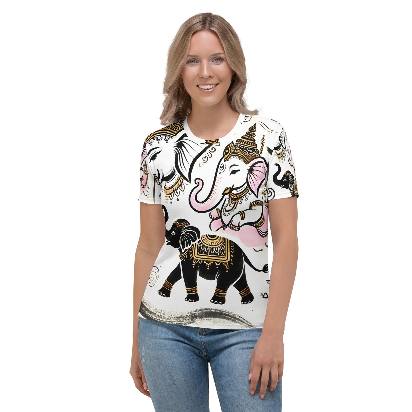 Women's T-shirt_white elephant Airavata