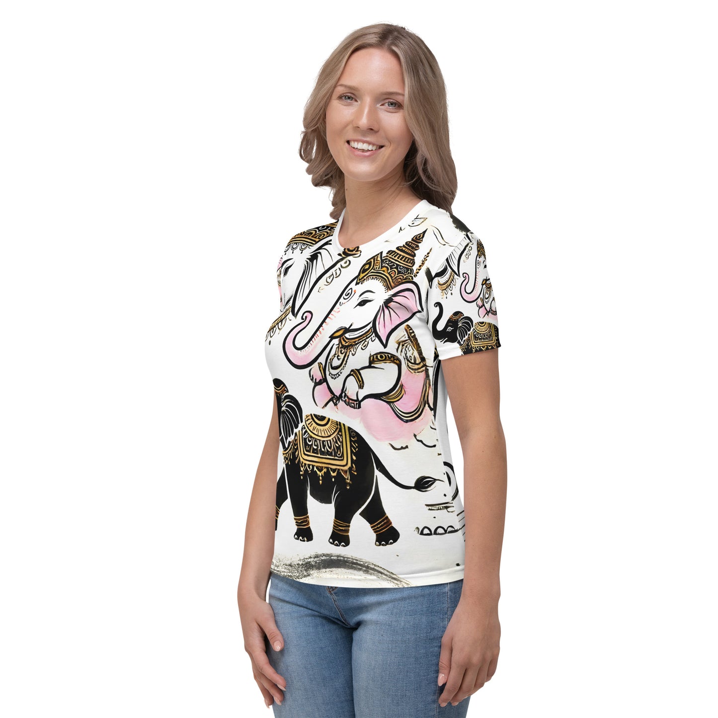 Women's T-shirt_white elephant Airavata