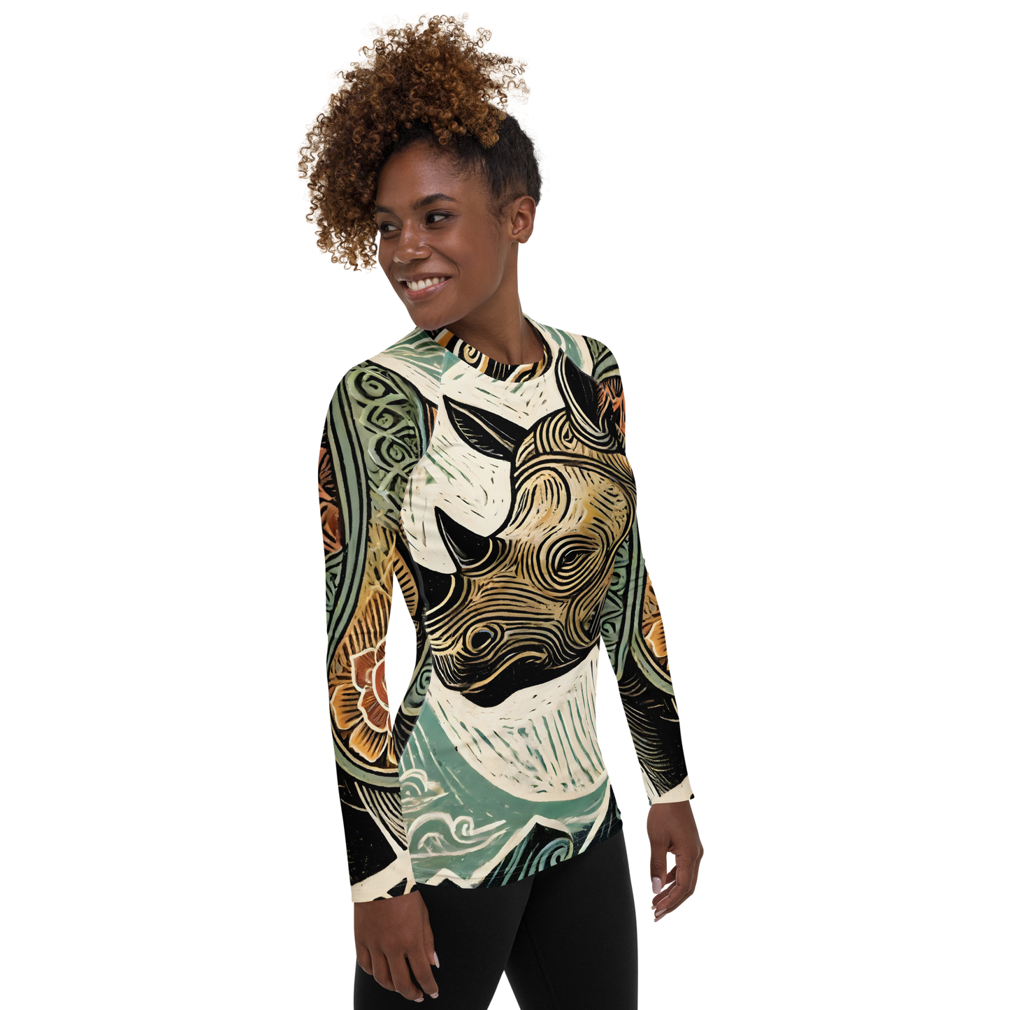 Women's Rash Guard_Rhinoceros