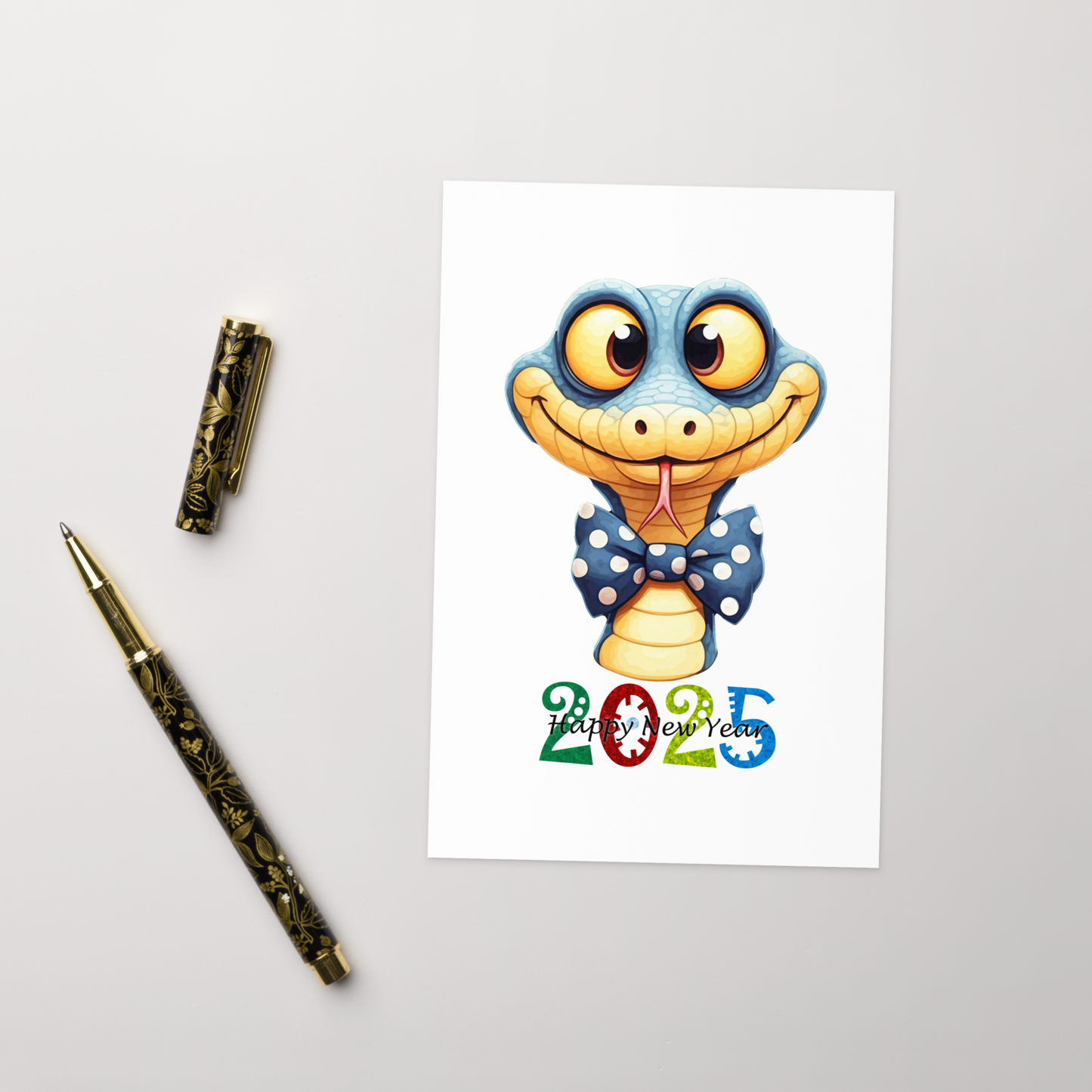 Greeting card_2025 is the Year of the Snake.