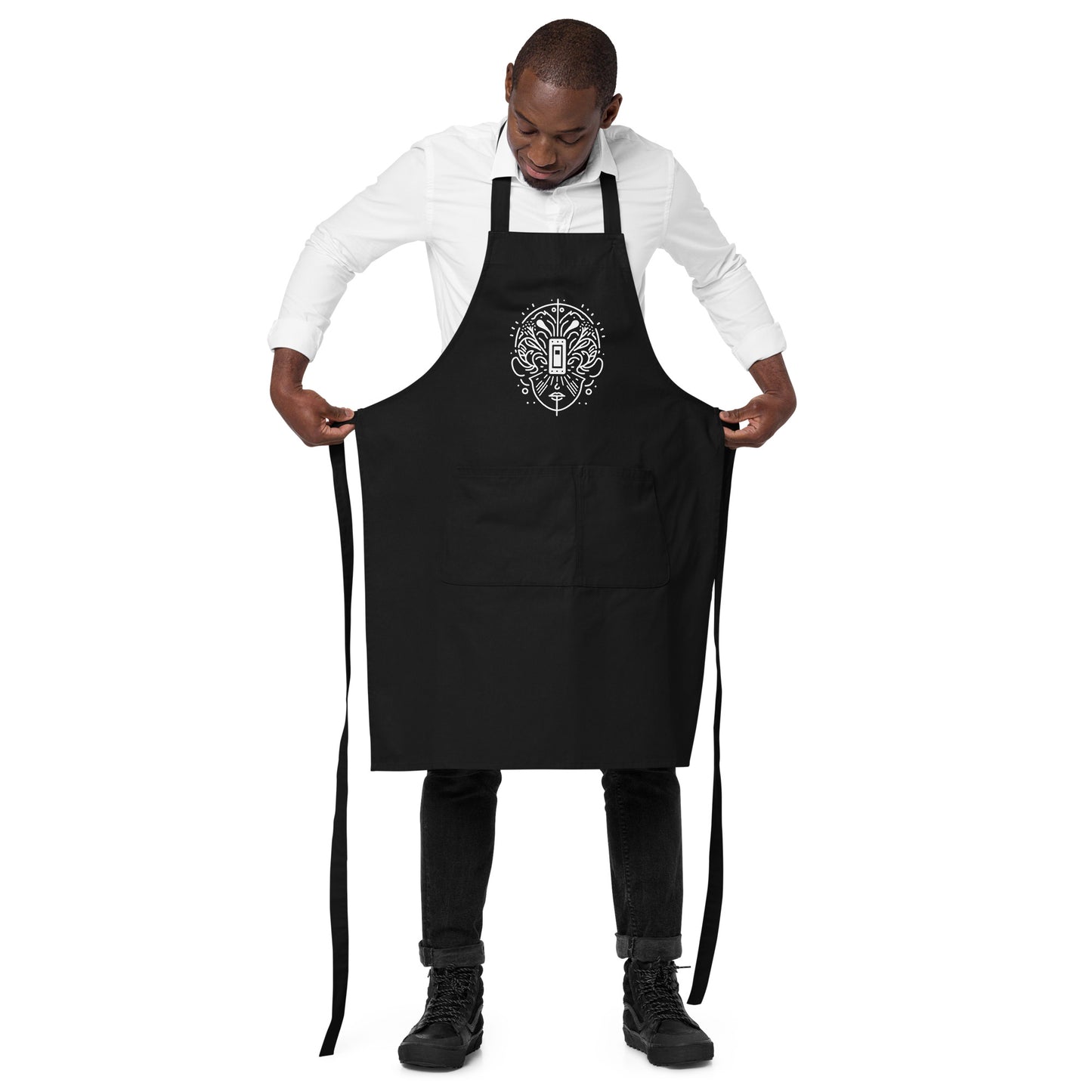 Organic cotton apron_Black, Navy