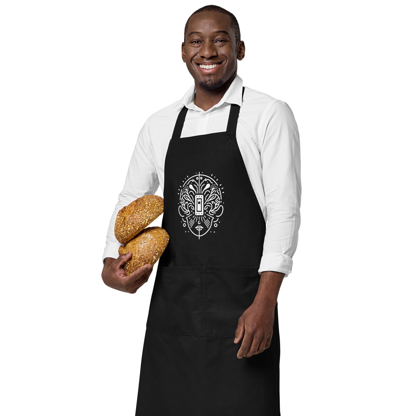 Organic cotton apron_Black, Navy