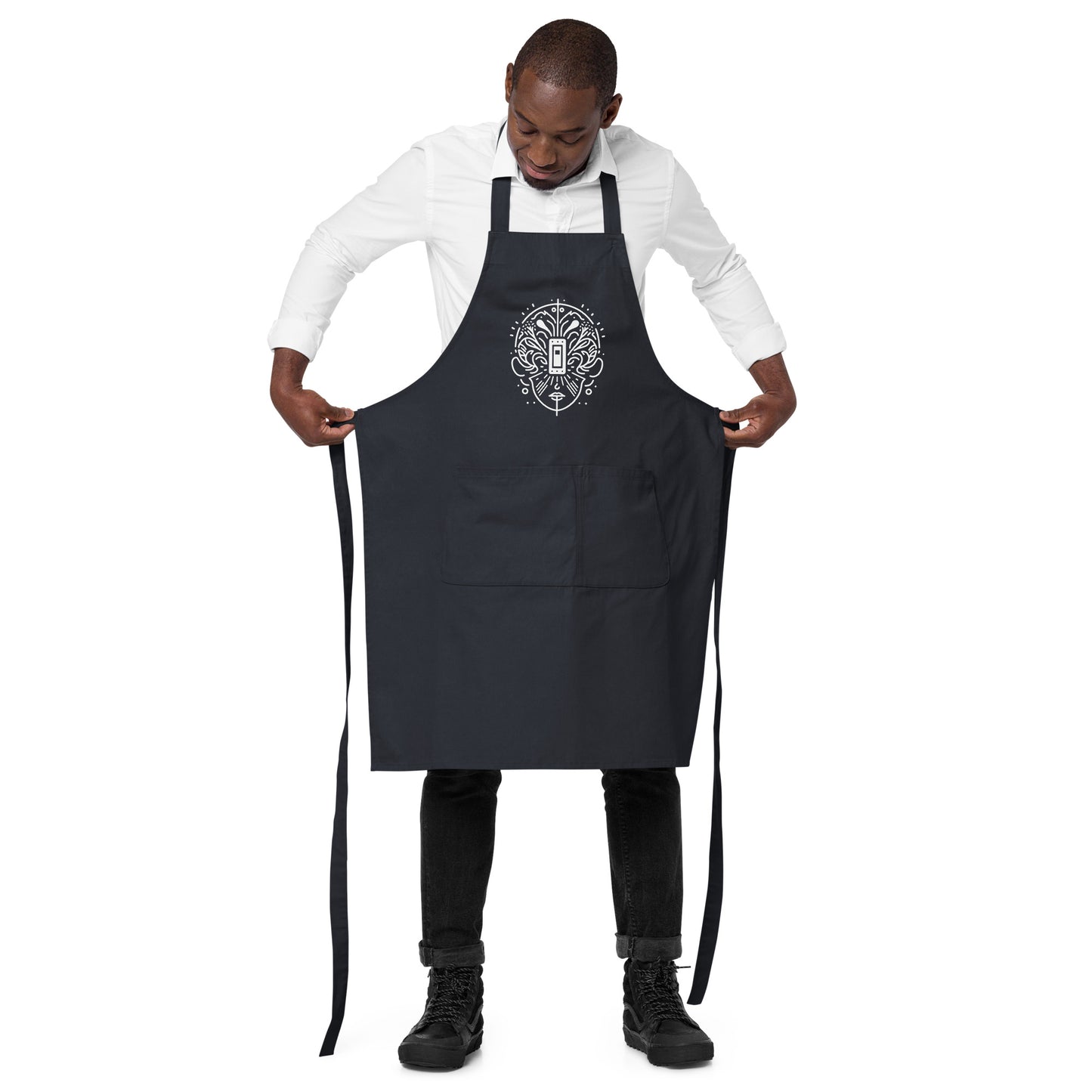 Organic cotton apron_Black, Navy