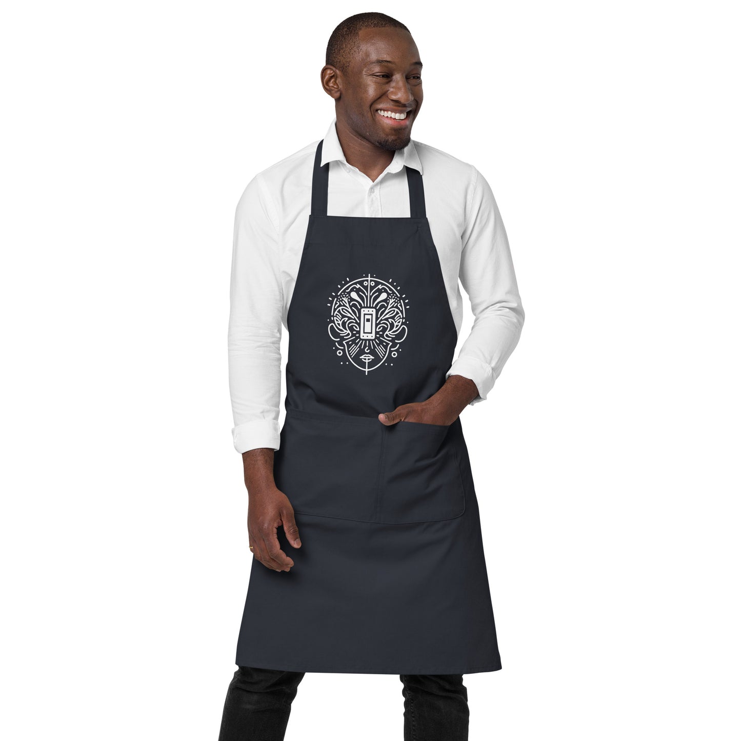 Organic cotton apron_Black, Navy
