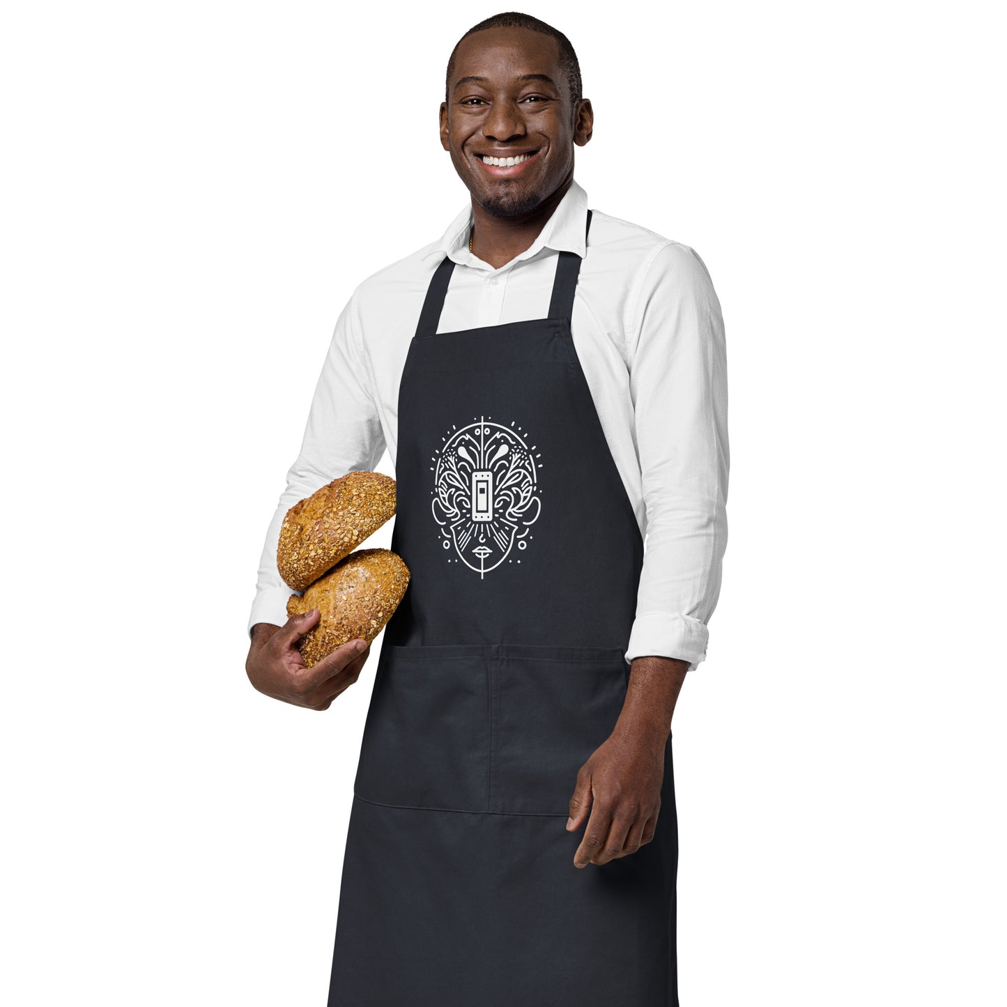 Organic cotton apron_Black, Navy