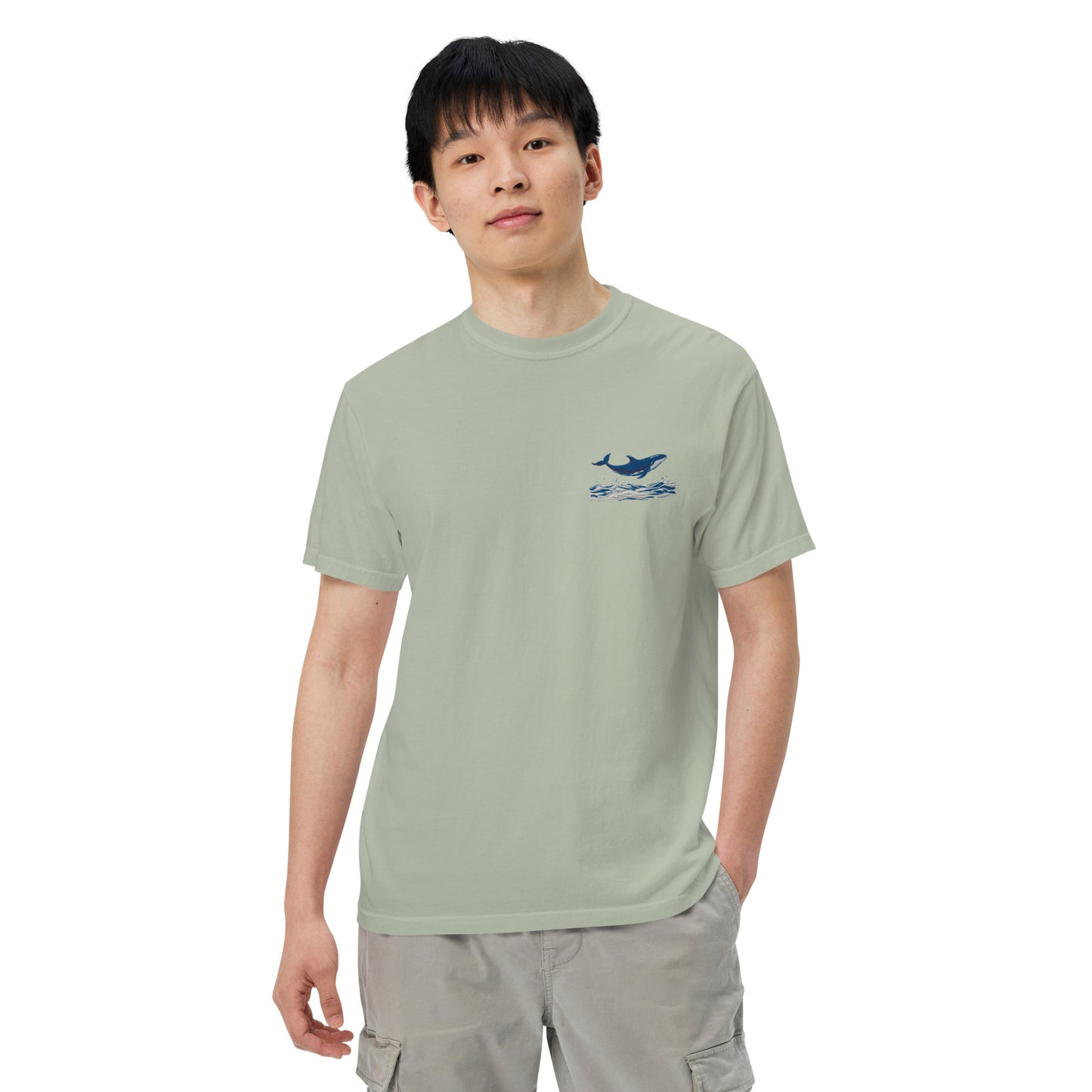 Unisex garment-dyed heavyweight t-shirt_Blue Whale