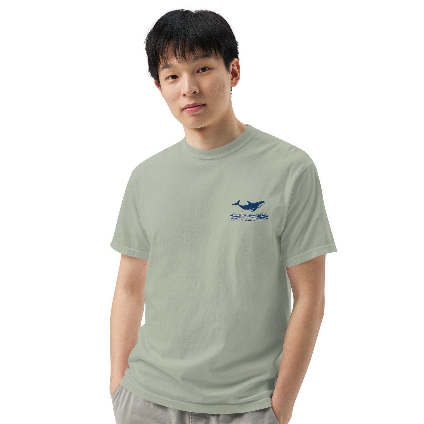 Unisex garment-dyed heavyweight t-shirt_Blue Whale