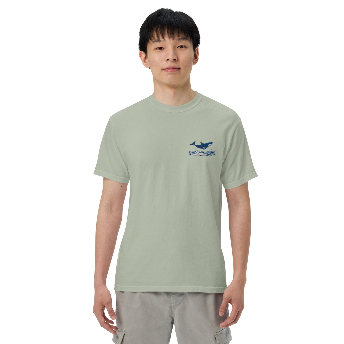 Unisex garment-dyed heavyweight t-shirt_Blue Whale