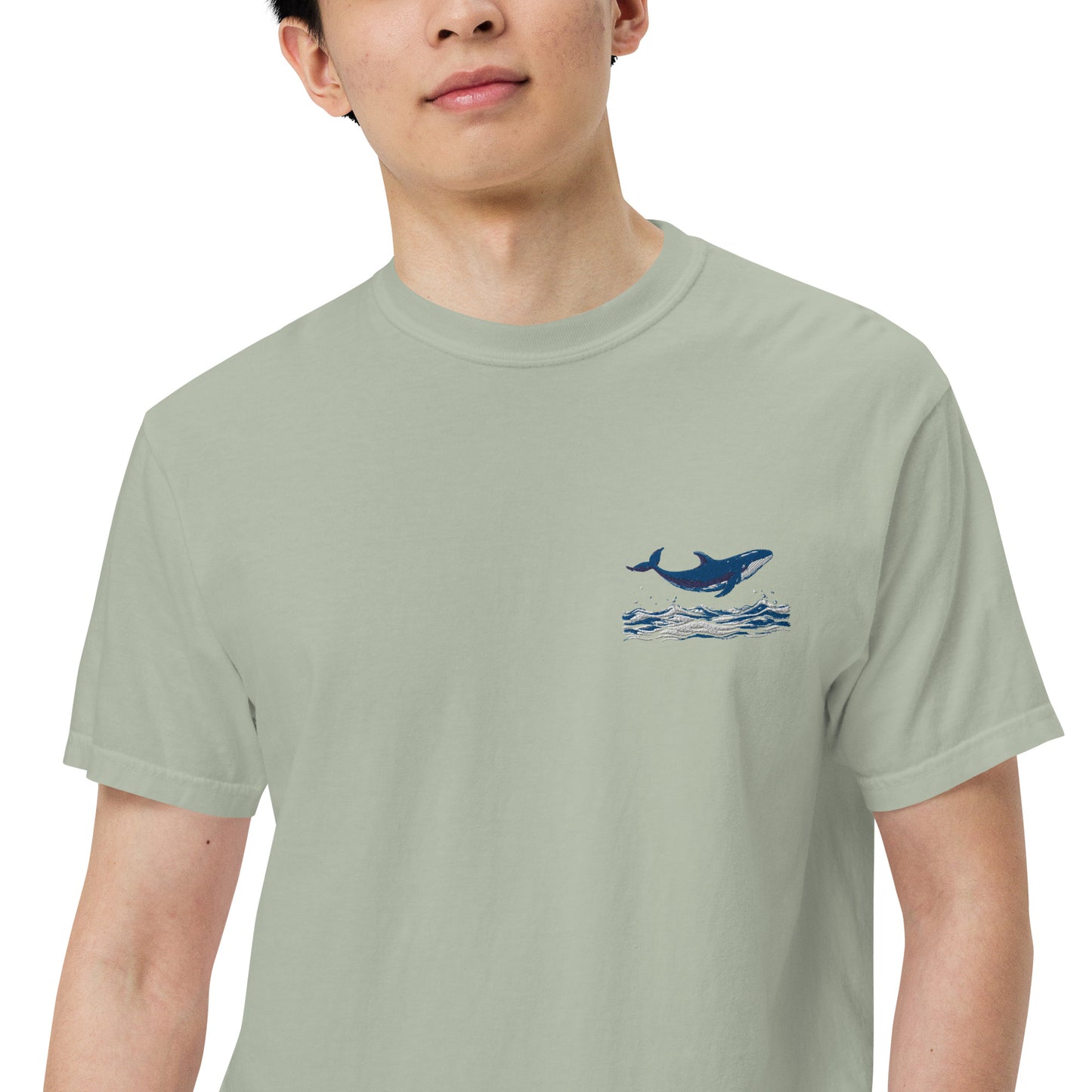 Unisex garment-dyed heavyweight t-shirt_Blue Whale