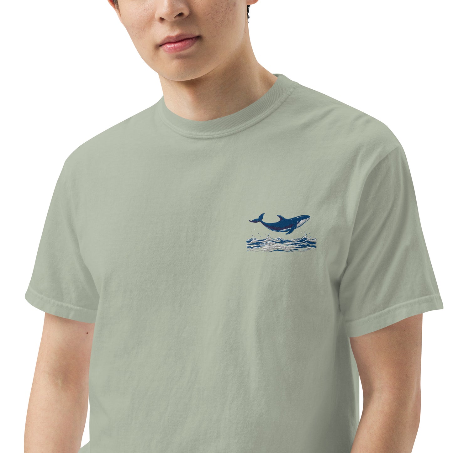 Unisex garment-dyed heavyweight t-shirt_Blue Whale