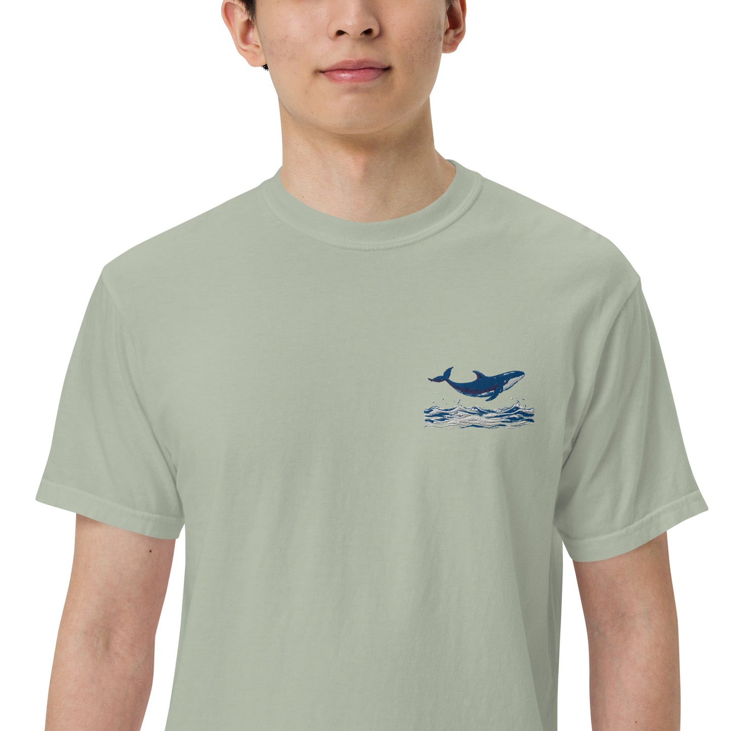 Unisex garment-dyed heavyweight t-shirt_Blue Whale