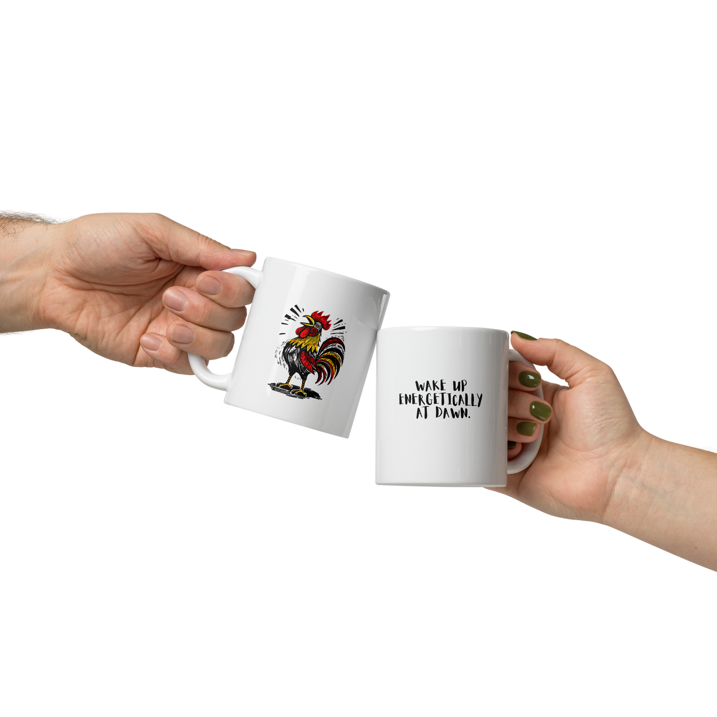 White glossy mug_Rooster