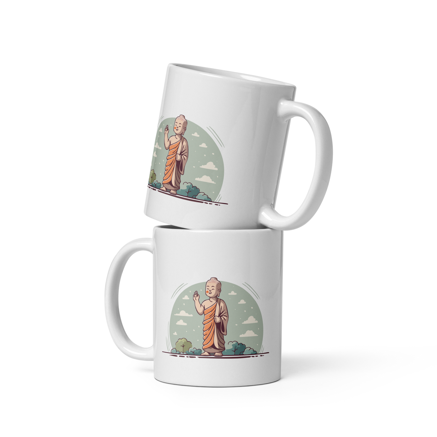 Happy Siddhartha_White glossy mug