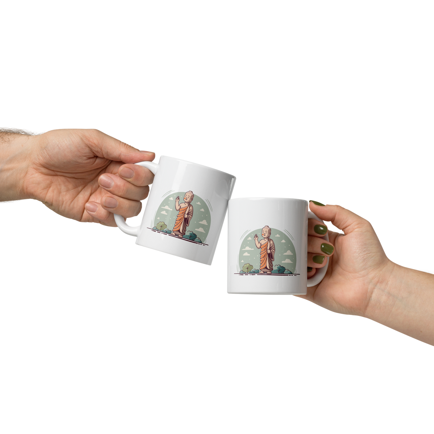 Happy Siddhartha_White glossy mug