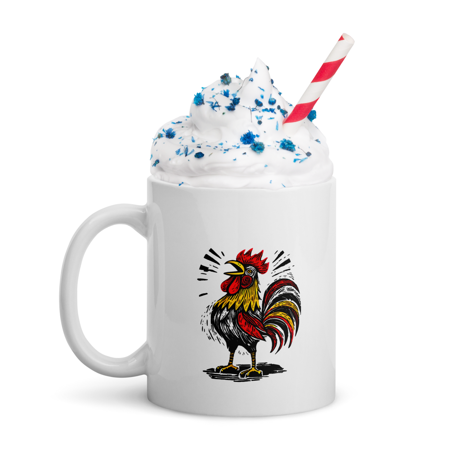 White glossy mug_Rooster