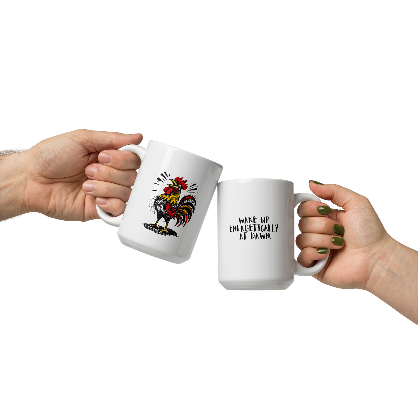 White glossy mug_Rooster