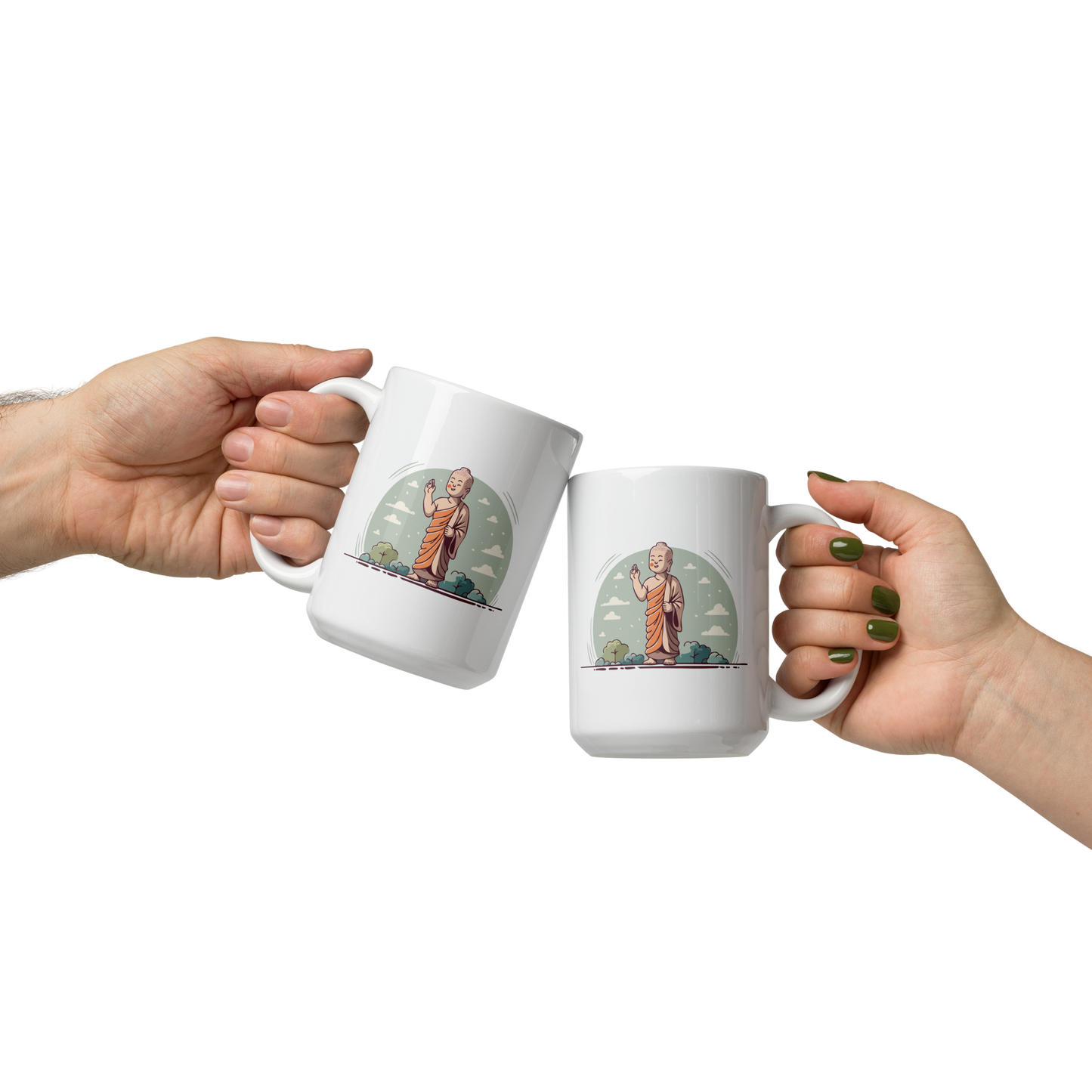 Happy Siddhartha_White glossy mug
