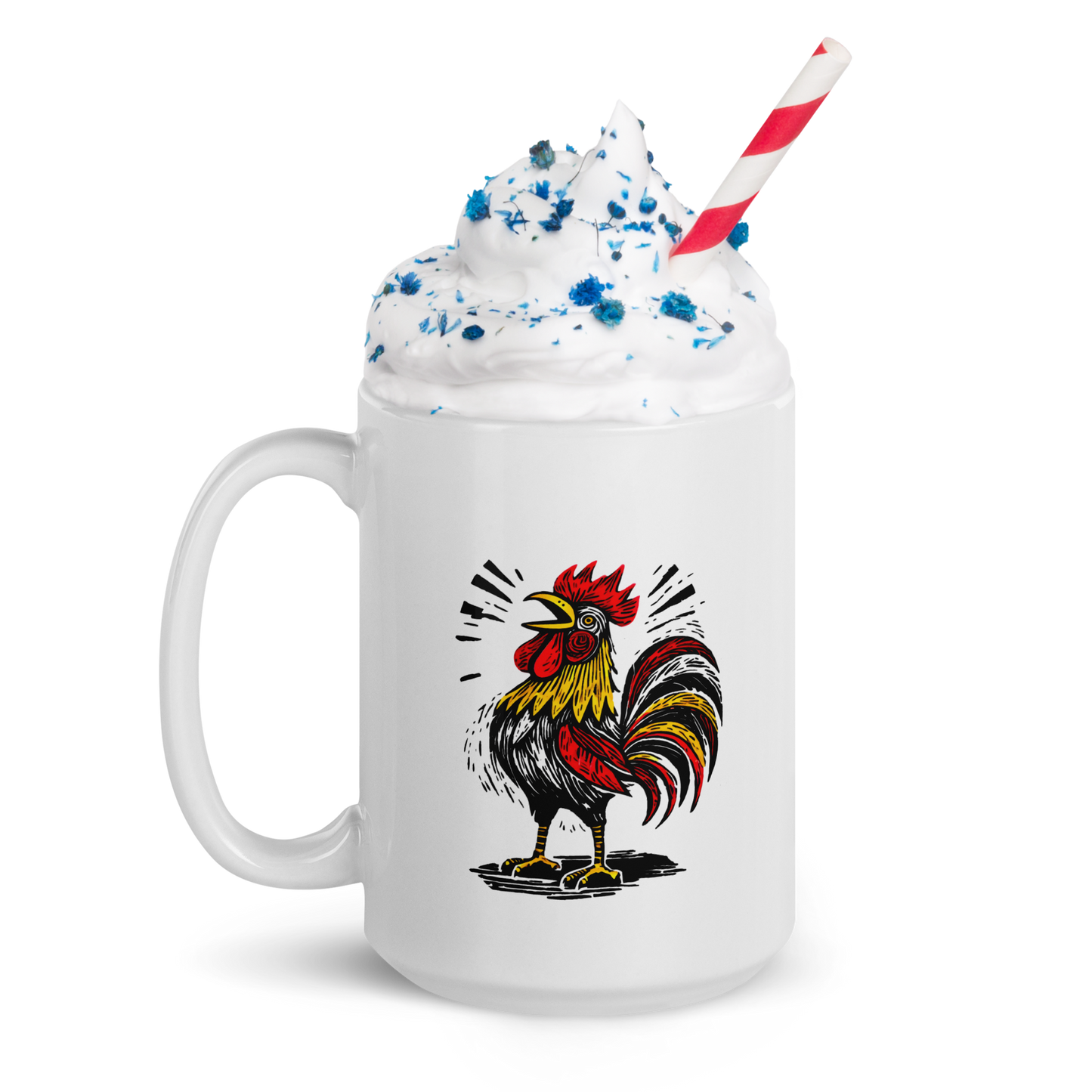 White glossy mug_Rooster