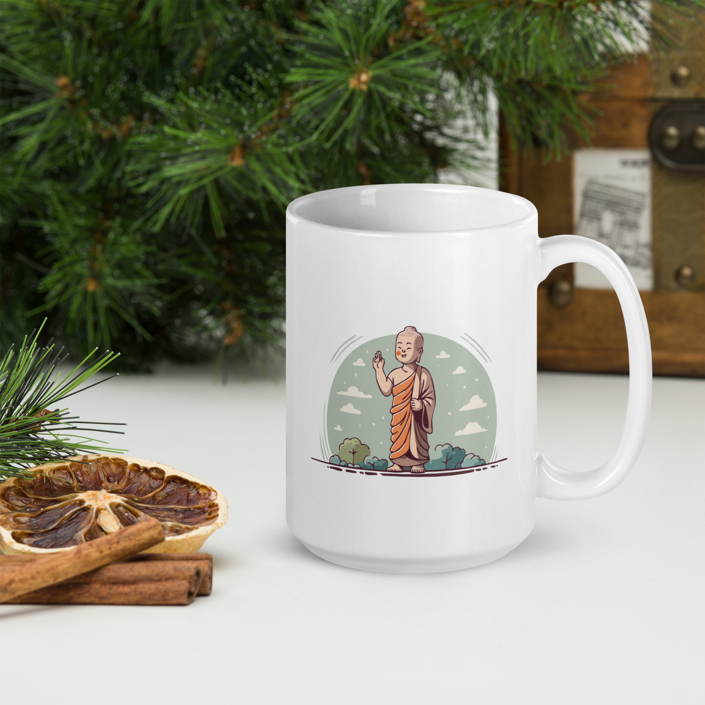 Happy Siddhartha_White glossy mug