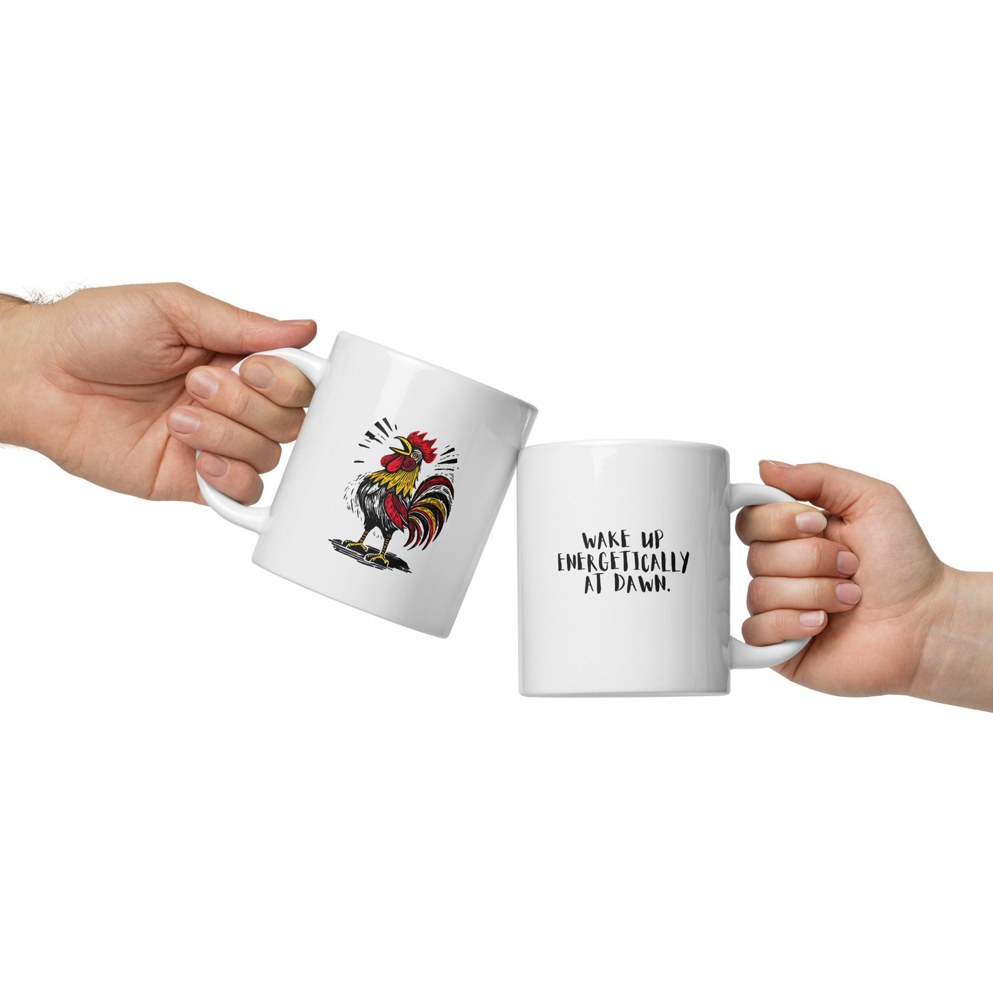 White glossy mug_Rooster