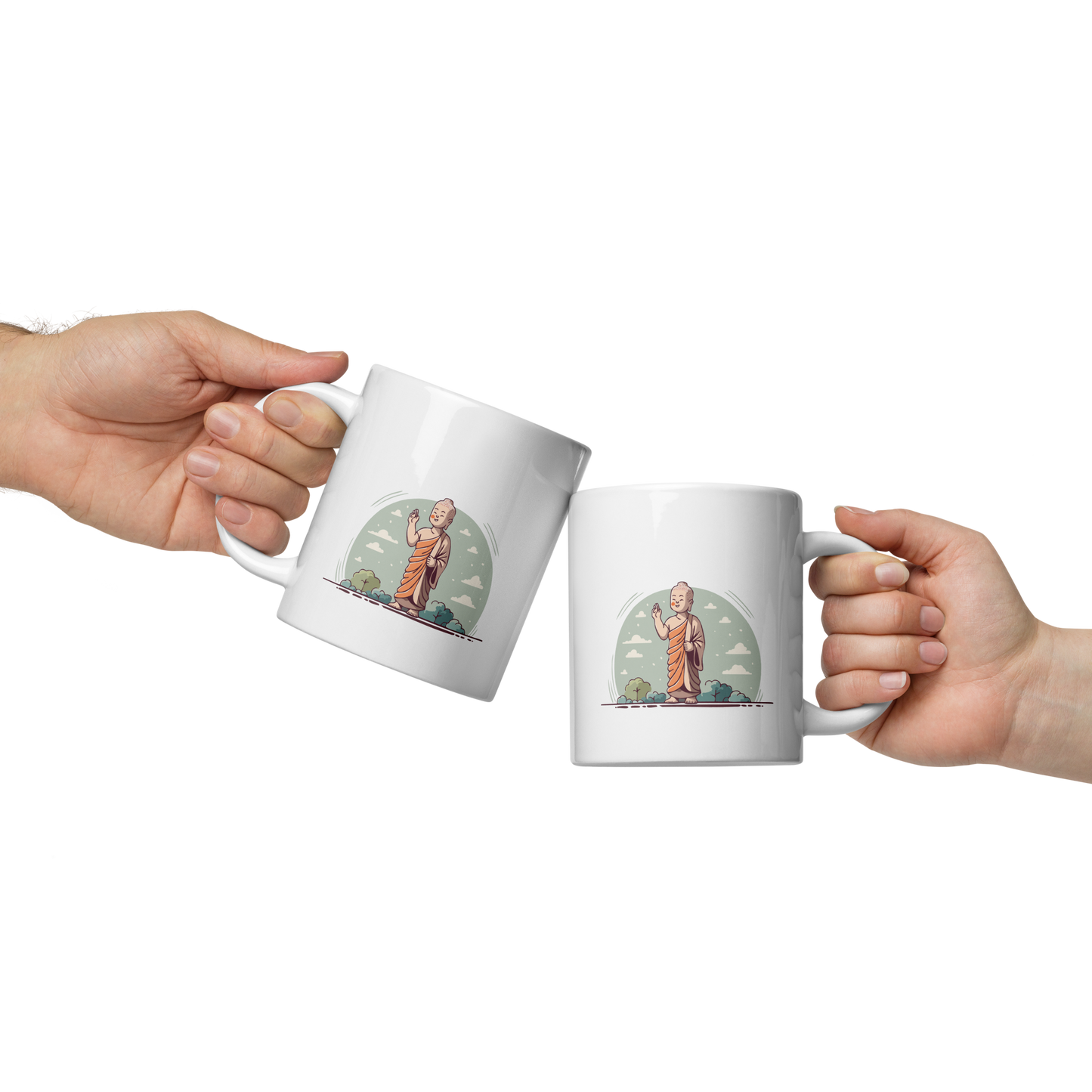 Happy Siddhartha_White glossy mug