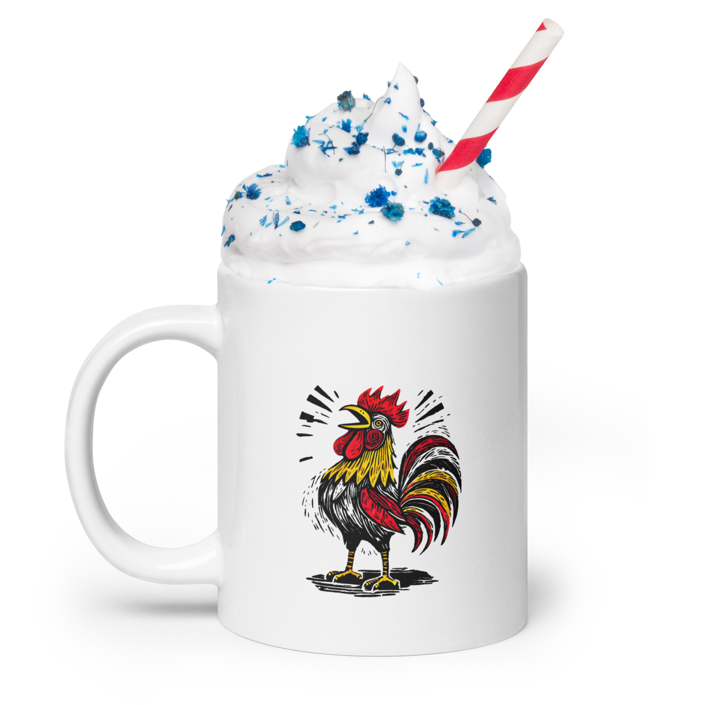 White glossy mug_Rooster
