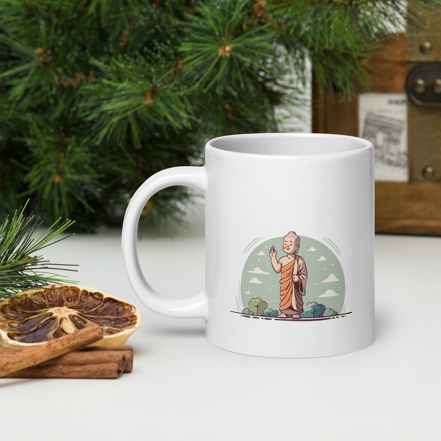 Happy Siddhartha_White glossy mug