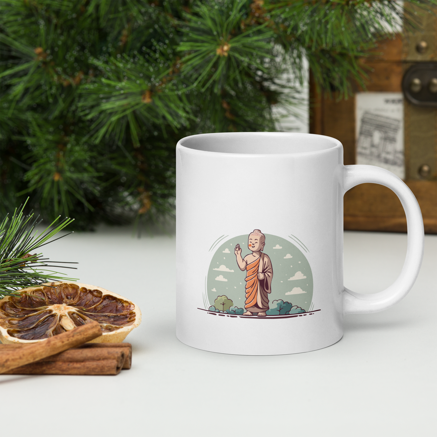 Happy Siddhartha_White glossy mug
