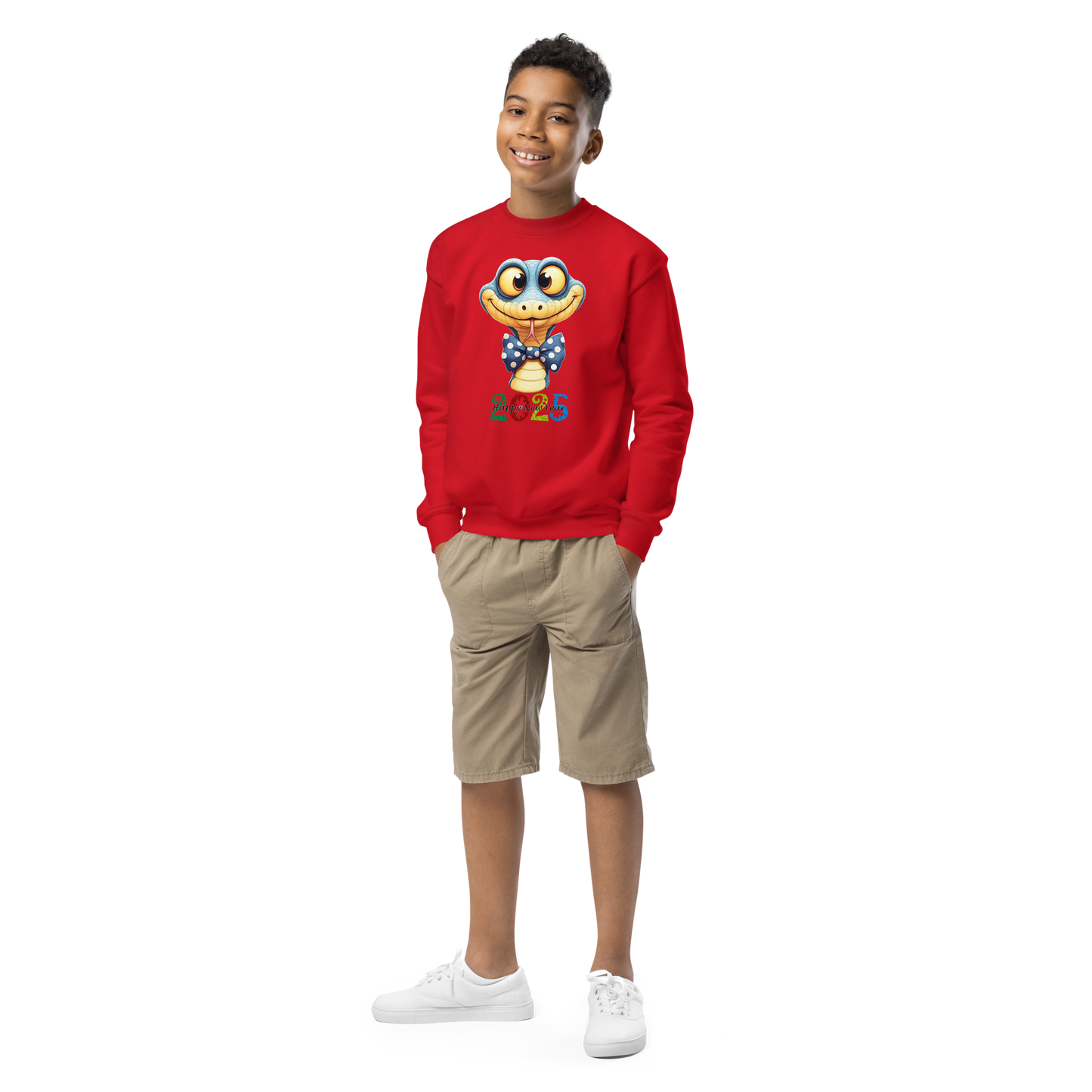 Youth crewneck sweatshirt_Happy New Year, Snake