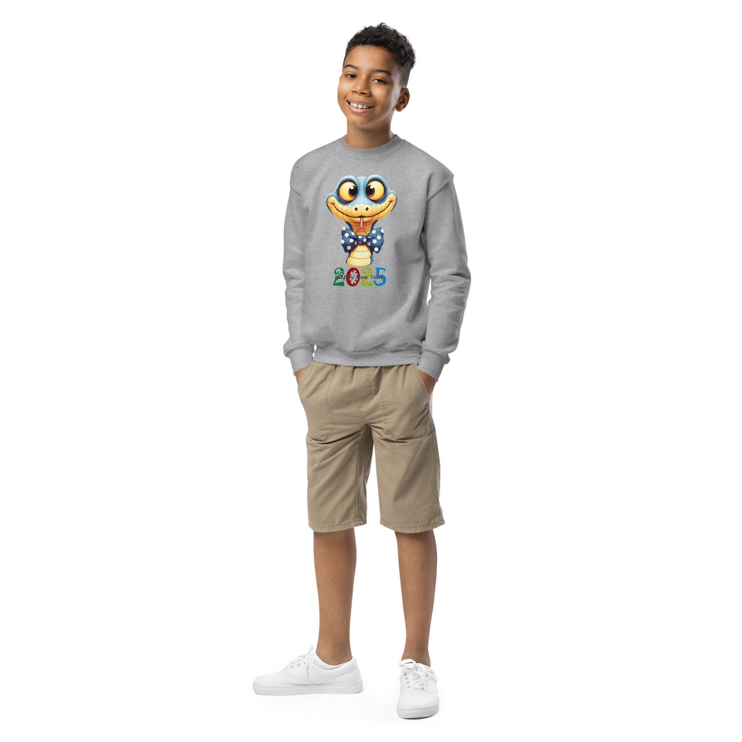 Youth crewneck sweatshirt_Happy New Year, Snake