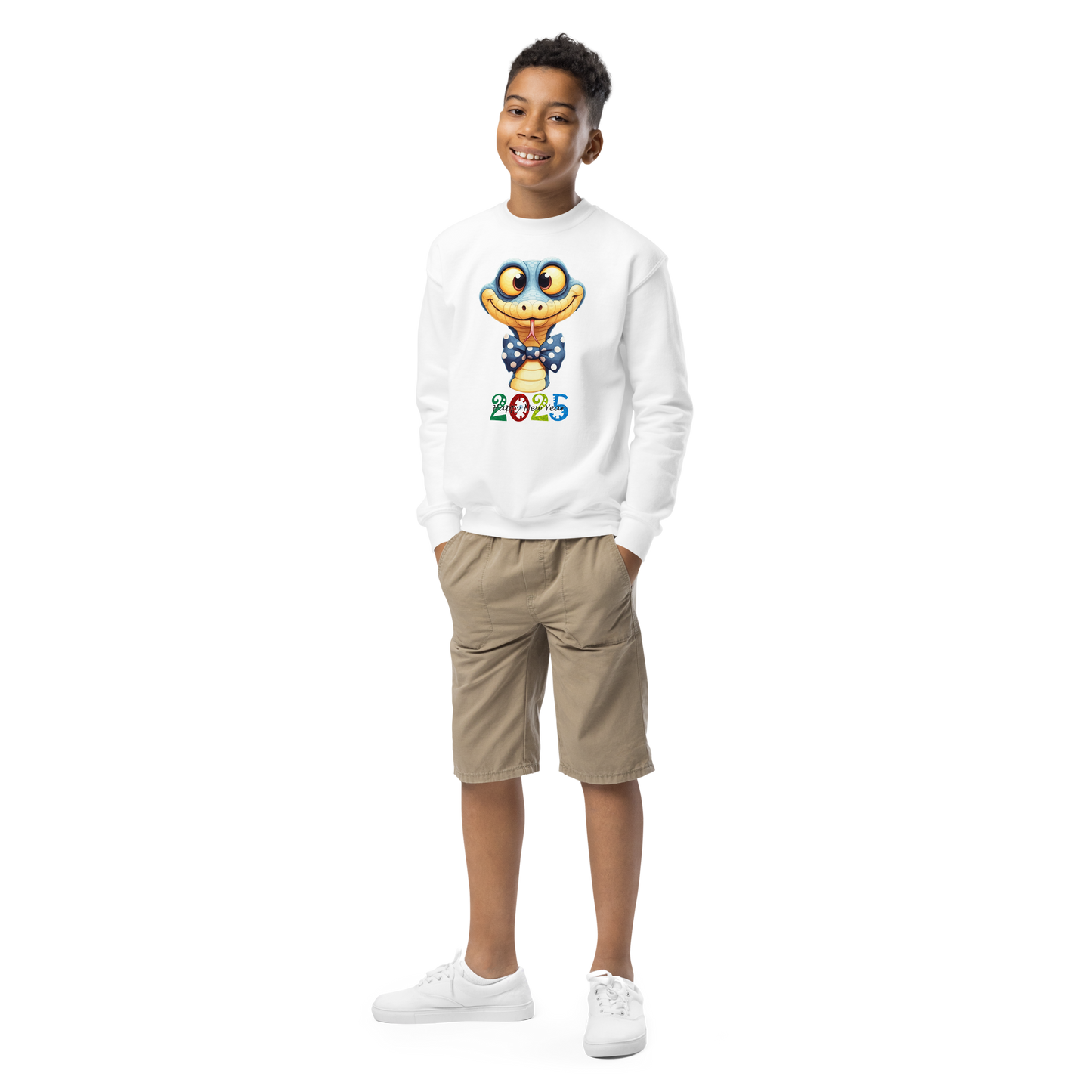 Youth crewneck sweatshirt_Happy New Year, Snake