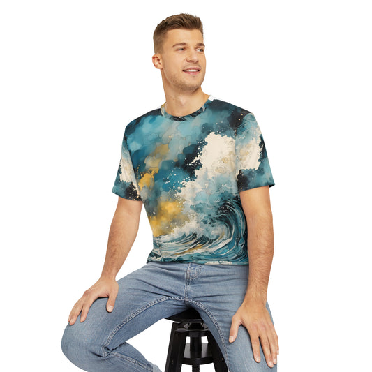 Men's Polyester Tee (AOP)_Rough Sea