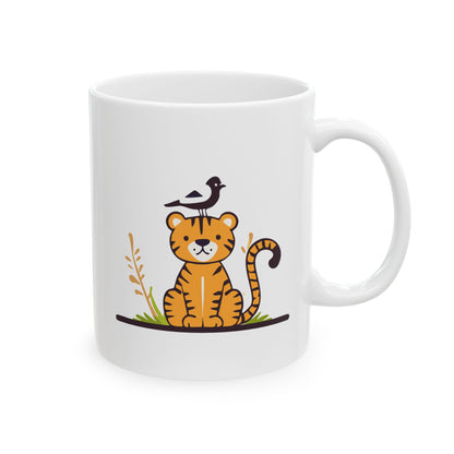 Ceramic Mug - Affection Magpie & Tiger Design