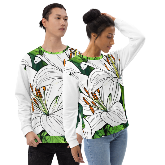 Unisex Sweatshirt_White Lily