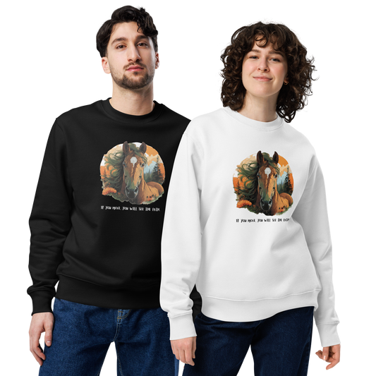 Unisex eco sweatshirt_Red Horse