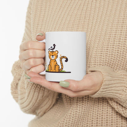 Ceramic Mug - Affection Magpie & Tiger Design