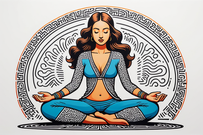 Women meditation_Digital Download