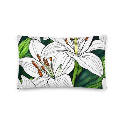 Basic Pillow_Whtie Lily